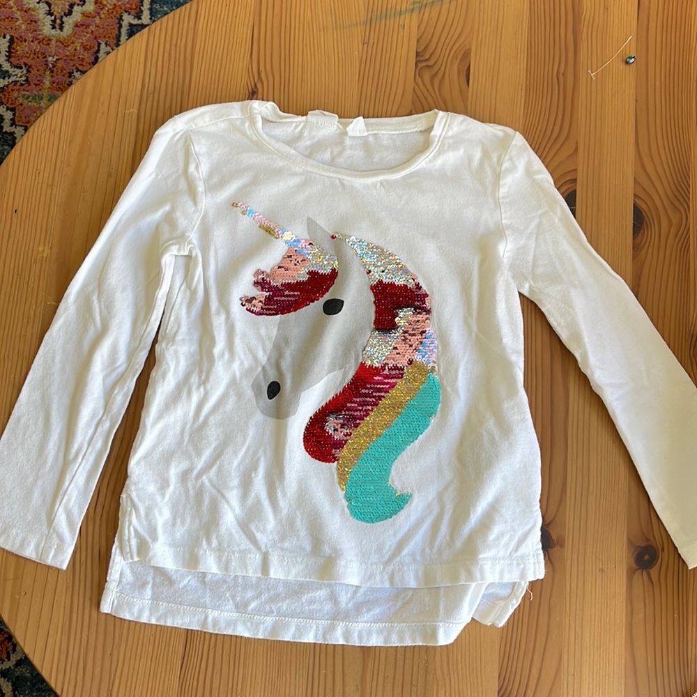 Girls sequin tee - extra smalll